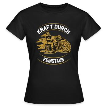 Kraft durch Feinstaub - Frauen T-Shirt - Schwarz - Vorne - AI Model Female 172 dark (172cm)