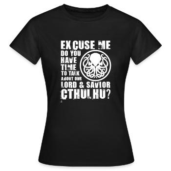 Cthulhu our Lord & Savior - Women's T-Shirt - black - Front - AI Model Female 172 dark (172cm)