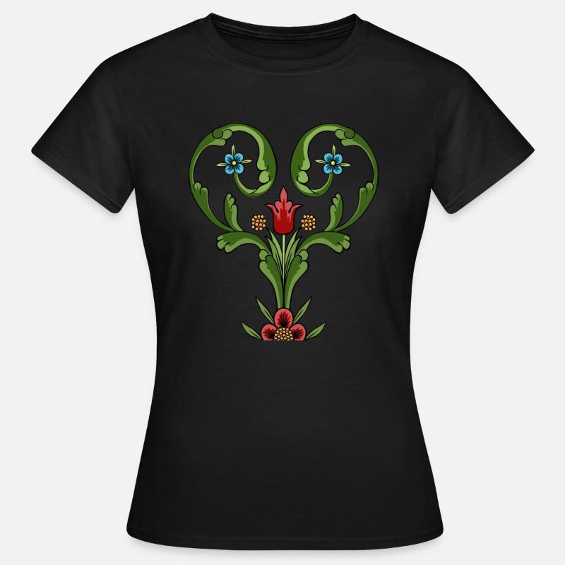 RUSTIC HEART - Women's T-Shirt - black
