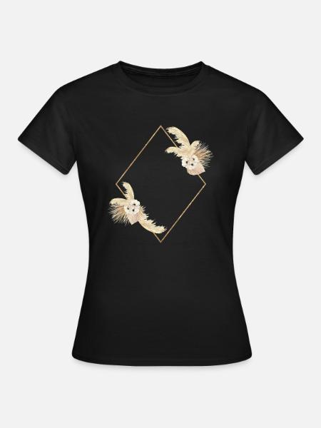 Pampasgras Raute Design Idee - Frauen T-Shirt - Schwarz