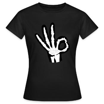 OK les os - T-shirt Femme - noir - Devant - AI Model Female 172 dark (172cm)