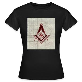 Symbole de franc-maçon - T-shirt Femme - noir - Devant - AI Model Female 172 dark (172cm)