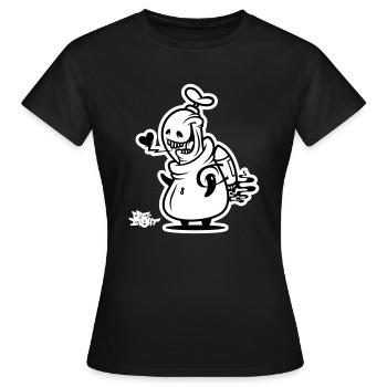 ei8ht-bot heart - Frauen T-Shirt - Schwarz - Vorne - AI Model Female 172 dark (172cm)
