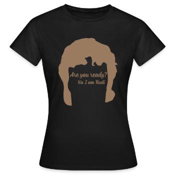 C’est toi qui fais la lecture ? No I am Rudi - T-shirt Femme - noir - Devant - AI Model Female 172 dark (172cm)
