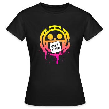 Manga Design One Piece - Frauen T-Shirt - Schwarz - Vorne - AI Model Female 172 dark (172cm)