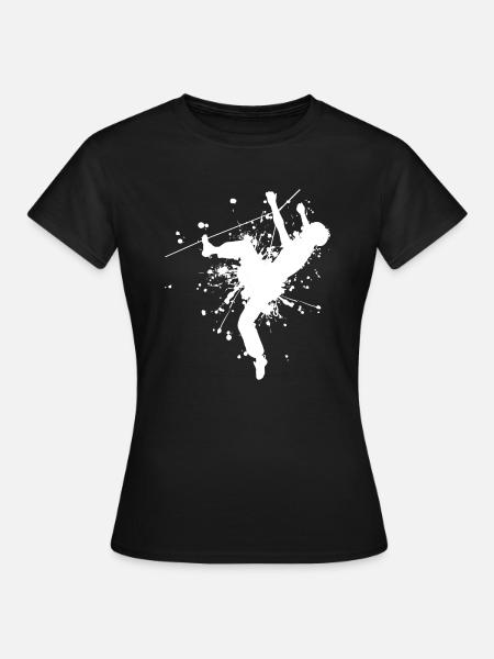 Damen Bouldern Klettern Boulder Bouldering - Frauen T-Shirt - Schwarz