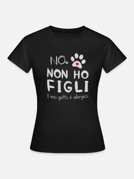 white allergic cat - Women's T-Shirt - black