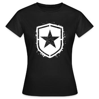 Sponge stencil Star inside shild - Women's T-Shirt - black - Front - AI Model Female 172 dark (172cm)