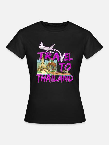Voyage en Thaïlande, Bangkok Emigration et vacances - T-shirt Femme - noir