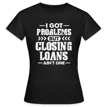 J’ai eu des problèmes mais la clôture des prêts Aint One - Prêt - T-shirt Femme - noir - Devant - AI Model Female 172 dark (172cm)