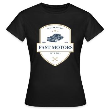 Fast Motors - Frauen T-Shirt - Schwarz - Vorne - AI Model Female 172 dark (172cm)
