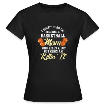 Basketball Mama - Frauen T-Shirt - Schwarz - Vorne - AI Model Female 172 dark (172cm)