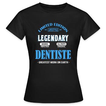 BEST-SELLING 🌟🌟 DENTIST - Women's T-Shirt - black - Front - AI Model Female 172 dark (172cm)