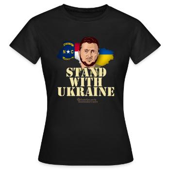 Ukraine North Carolina - Frauen T-Shirt - Schwarz - Vorne - AI Model Female 172 dark (172cm)