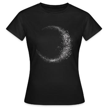 Halbmond Design - Frauen T-Shirt - Schwarz - Vorne - AI Model Female 172 dark (172cm)