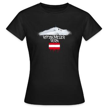 Kitzbüheler Horn,montagne,montagne,autriche,domaine skiable - T-shirt Femme - noir - Devant - AI Model Female 172 dark (172cm)