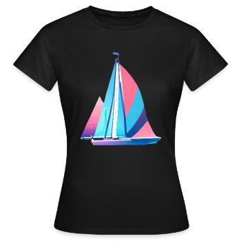 Segeln Segelsport Segelboot Segelschiff Segler - Frauen T-Shirt - Schwarz - Vorne - AI Model Female 172 dark (172cm)