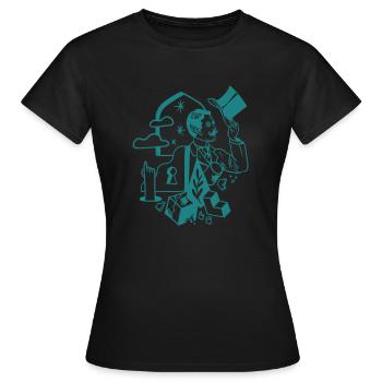 Gentleman forever - T-shirt Femme - noir - Devant - AI Model Female 172 dark (172cm)