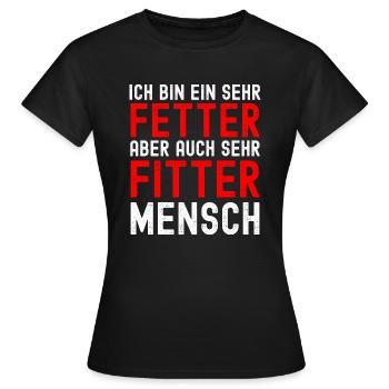 Fett und Fit - Ehrenhaider Drachilords Rainer W - Frauen T-Shirt - Schwarz - Vorne - AI Model Female 172 dark (172cm)
