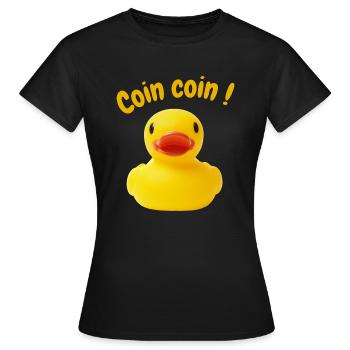 Canard mignon - T-shirt Femme - noir - Devant - AI Model Female 172 dark (172cm)