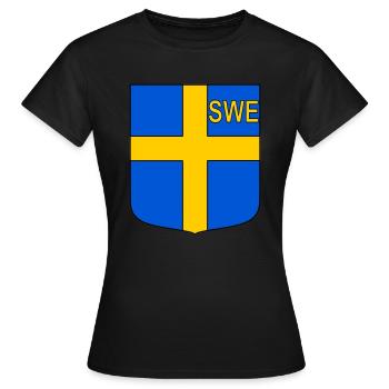 ENG-Schild - Frauen T-Shirt - Schwarz - Vorne - AI Model Female 172 dark (172cm)
