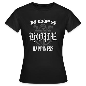 Malt Hope Happiness - Women's T-Shirt - black - Front - AI Model Female 172 dark (172cm)