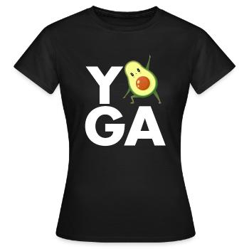 Yoga Avocado Yogi Studio Lehrerin - Frauen T-Shirt - Schwarz - Vorne - AI Model Female 172 dark (172cm)
