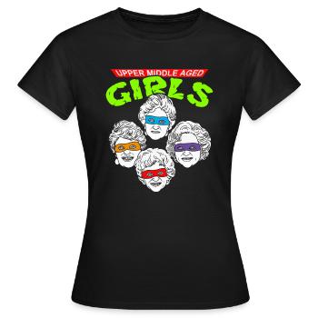 MIDDLE AGED GIRLS - Women's T-Shirt - black - Front - AI Model Female 172 dark (172cm)