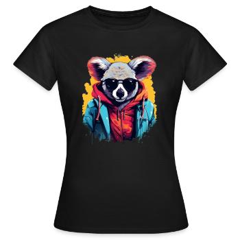 Streetstyle-Koalabär | Koala-Liebhaber - Frauen T-Shirt - Schwarz - Vorne - AI Model Female 172 dark (172cm)