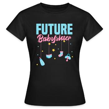 future baby-sitter Design pour une baby-sitter - T-shirt Femme - noir - Devant - AI Model Female 172 dark (172cm)