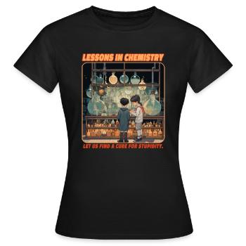 Lessons for Chemisty - Women's T-Shirt - black - Front - AI Model Female 172 dark (172cm)