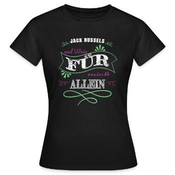 chihuahua rotwein alkohol geburtstagsgeschenk - Frauen T-Shirt - Schwarz - Vorne - AI Model Female 172 dark (172cm)