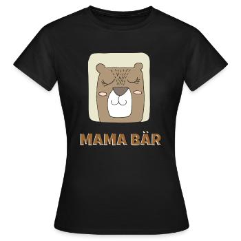 MAMA BEAR - Women's T-Shirt - black - Front - AI Model Female 172 dark (172cm)