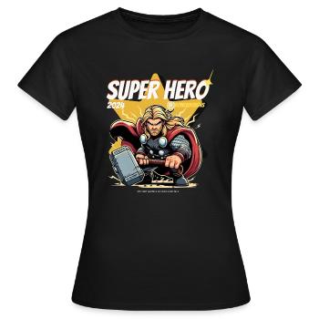 Super-héros - T-shirt Femme - noir - Devant - AI Model Female 172 dark (172cm)