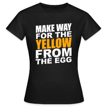 Le jaune de l’œuf - T-shirt Femme - noir - Devant - AI Model Female 172 dark (172cm)