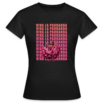 VIVA LA PARRANDA ESPAGNOL DRÔLE citations cool gif - T-shirt Femme - noir - Devant - AI Model Female 172 dark (172cm)
