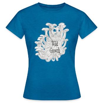 Croissance sauvage Blanc - T-shirt Femme - bleu saphir antique chiné - Devant - AI Model Female 172 dark (172cm)