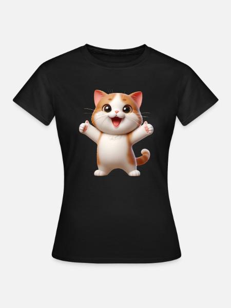 Katze 1 - Frauen T-Shirt - Schwarz