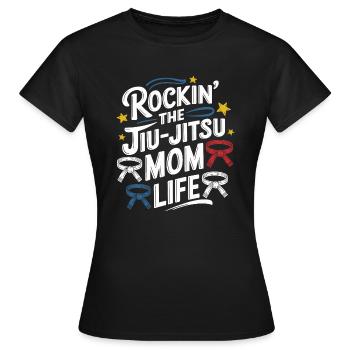 Power-Spruch für Jiu-Jitsu-Mamas - Frauen T-Shirt - Schwarz - Vorne - AI Model Female 172 dark (172cm)
