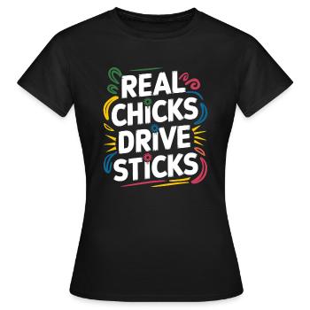 Car sayings for women with style - Women's T-Shirt - black - Front - AI Model Female 172 dark (172cm)