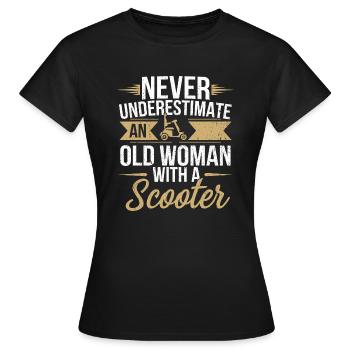 Stärke im Alter zeigen - Frauen T-Shirt - Schwarz - Vorne - AI Model Female 172 dark (172cm)