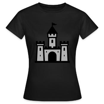 Château Symbole Château - T-shirt Femme - noir - Devant - AI Model Female 172 dark (172cm)