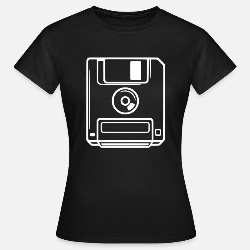 Retro Floppy Disk - Women's T-Shirt - black