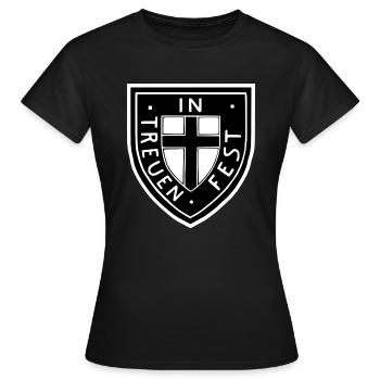 IN TREUEN FEST 1 - Frauen T-Shirt - Schwarz - Vorne - AI Model Female 172 dark (172cm)