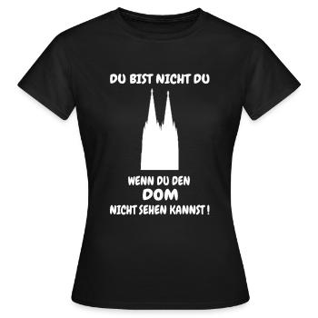 TU N’ES PAS TOI - La cathédrale de Cologne - T-shirt Femme - noir - Devant - AI Model Female 172 dark (172cm)