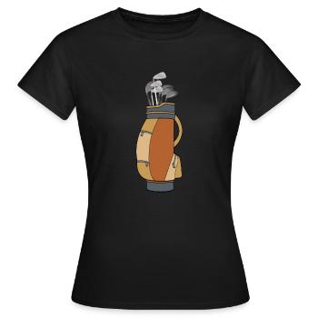 Golf Golfplatz Golferin Golftasche Golfer Geschenk - Frauen T-Shirt - Schwarz - Vorne - AI Model Female 172 dark (172cm)