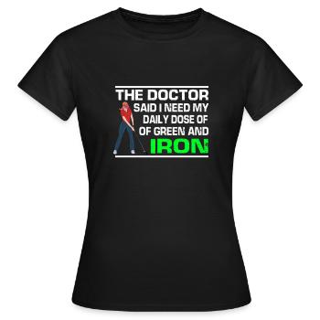 Cadeau amusant pour le golfeur : un trou de balle - T-shirt Femme - noir - Devant - AI Model Female 172 dark (172cm)