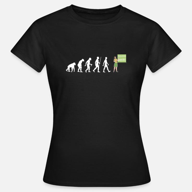 Lehrerin Evolution Lehramt Schule Lehrer Geschenk - Frauen T-Shirt - Schwarz