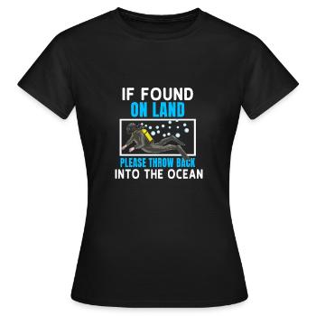 Cadeau de plongée sousmarine avec océan - T-shirt Femme - noir - Devant - AI Model Female 172 dark (172cm)