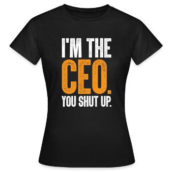 CEO Entrepreneur Hustler Homme d'affaires Don - T-shirt Femme - noir - Devant - AI Model Female 172 dark (172cm)